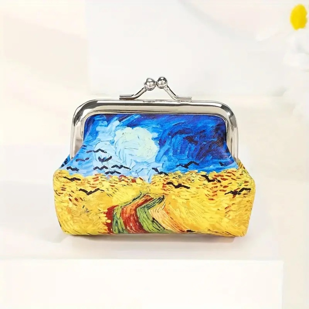 New Van Gogh Wheat field with crows coin purse